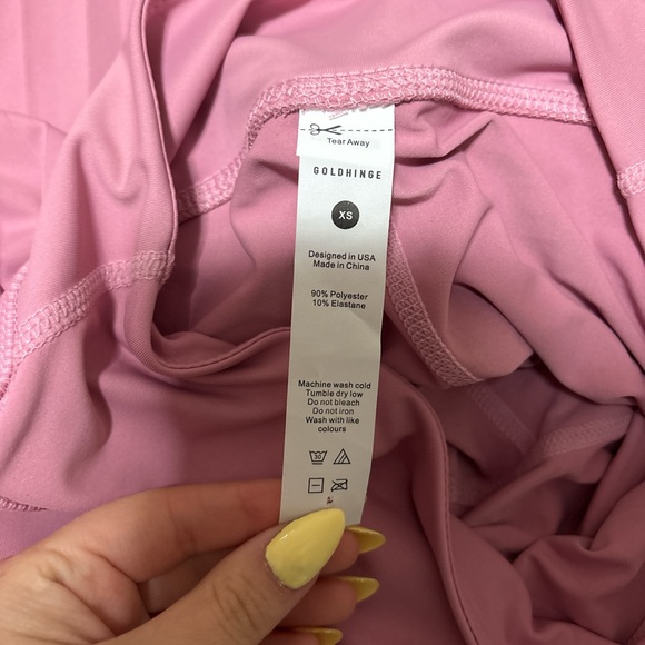 Women's Pink Pleated Skirt - Picture 3 of 3